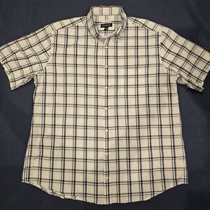 Jos. A. Bank Grey and Black Checkered Button Down Shirt